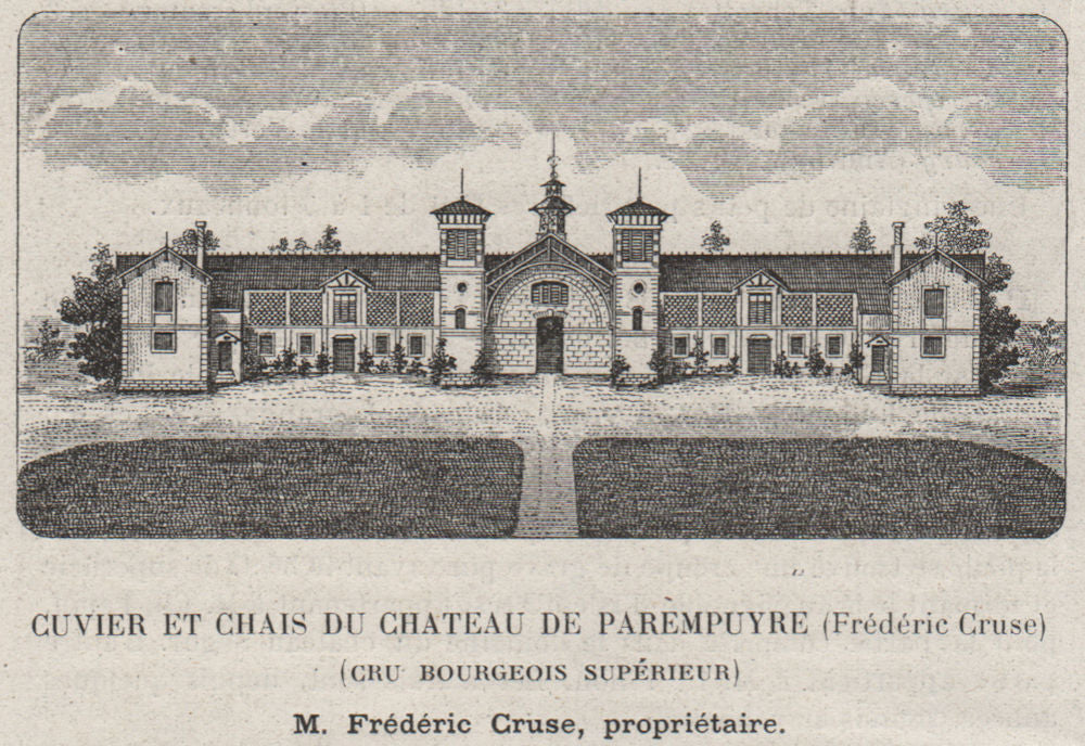 MÉDOC. PAREMPUYRE. Chateau de Parempuyre. Cru Bourgeois Supérieur. SMALL 1908